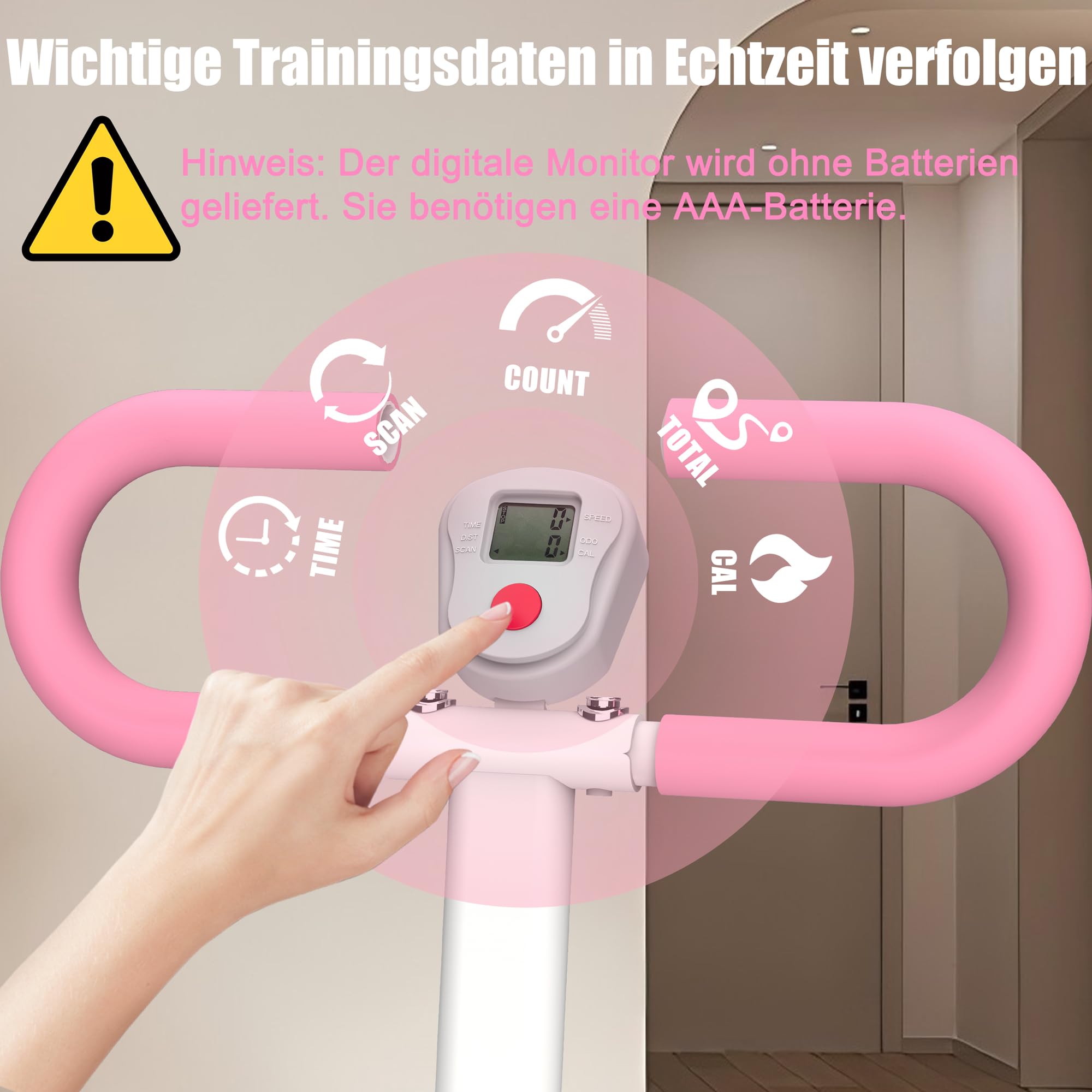 Stair Stepper con resistenza regolabile per la casa – Dispositivo di aggiornamento con tracciamento LCD e design salvaspazio, ideale per casa, palestra, appartamento e ufficio
