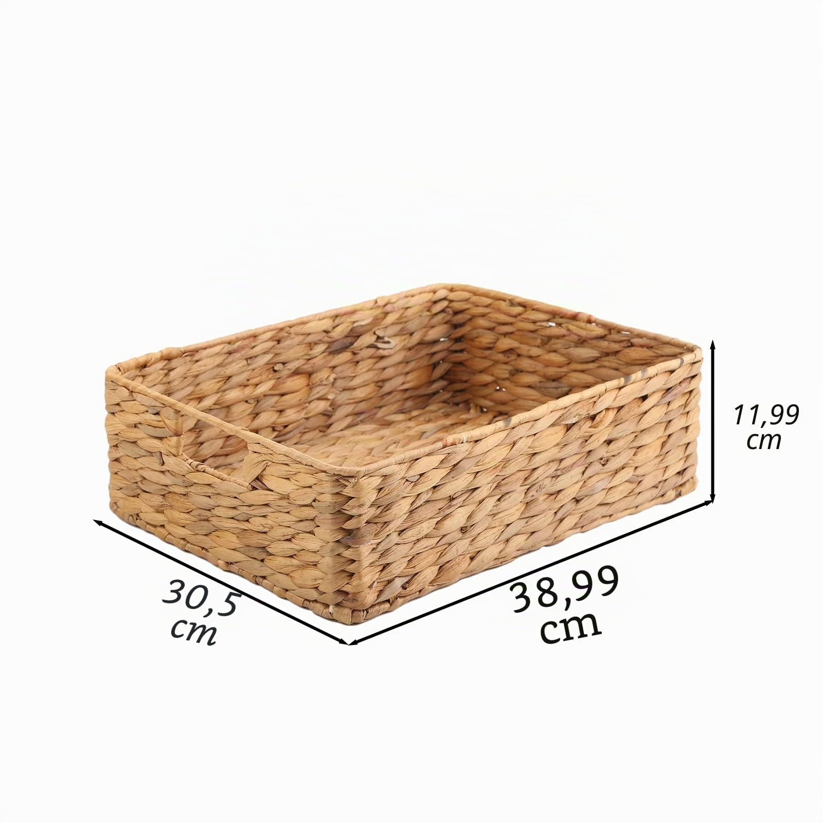 YAHUAN Wasserhyazinthe Aufbewahrungskörbe für die Organisation von Schubladenkorb, dekorativer Weidenkorb für Regale, Toilettenartikel, Make-up-Zubehör, Toilettenpapier und Gewürzen (ursprünglich)