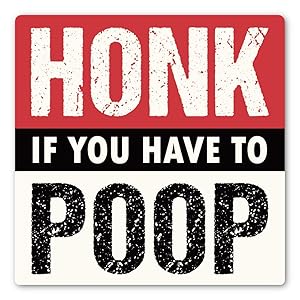 Honk If You Have to Poop Car Magnet | Magnetic Pra