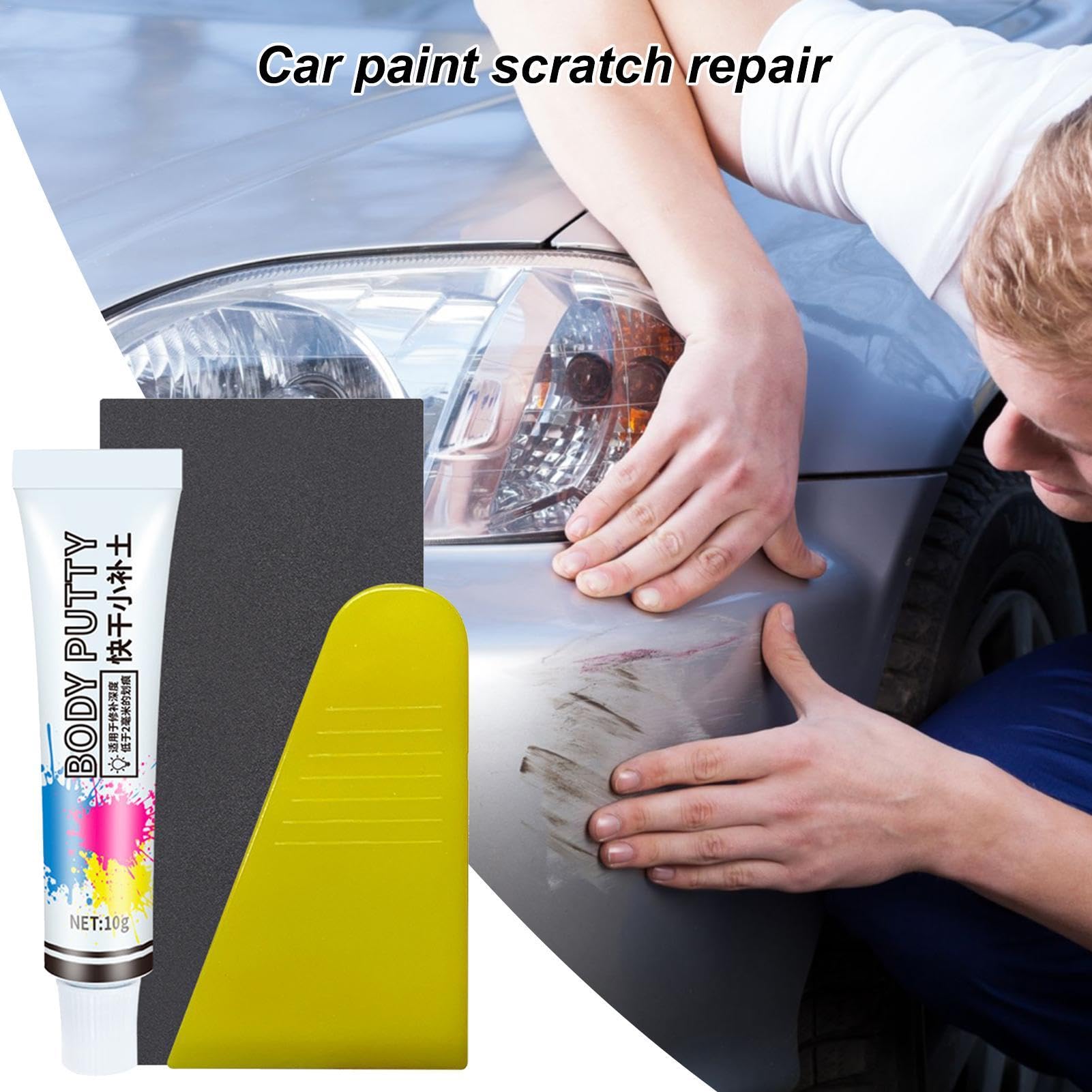 Stucco riempitivo per carrozzeria auto, stucco per riparazione scheggiature, stucco per ammaccature 'auto, riempitivo per vernice in resina sintetica, kit di riempimento per graffi sulla