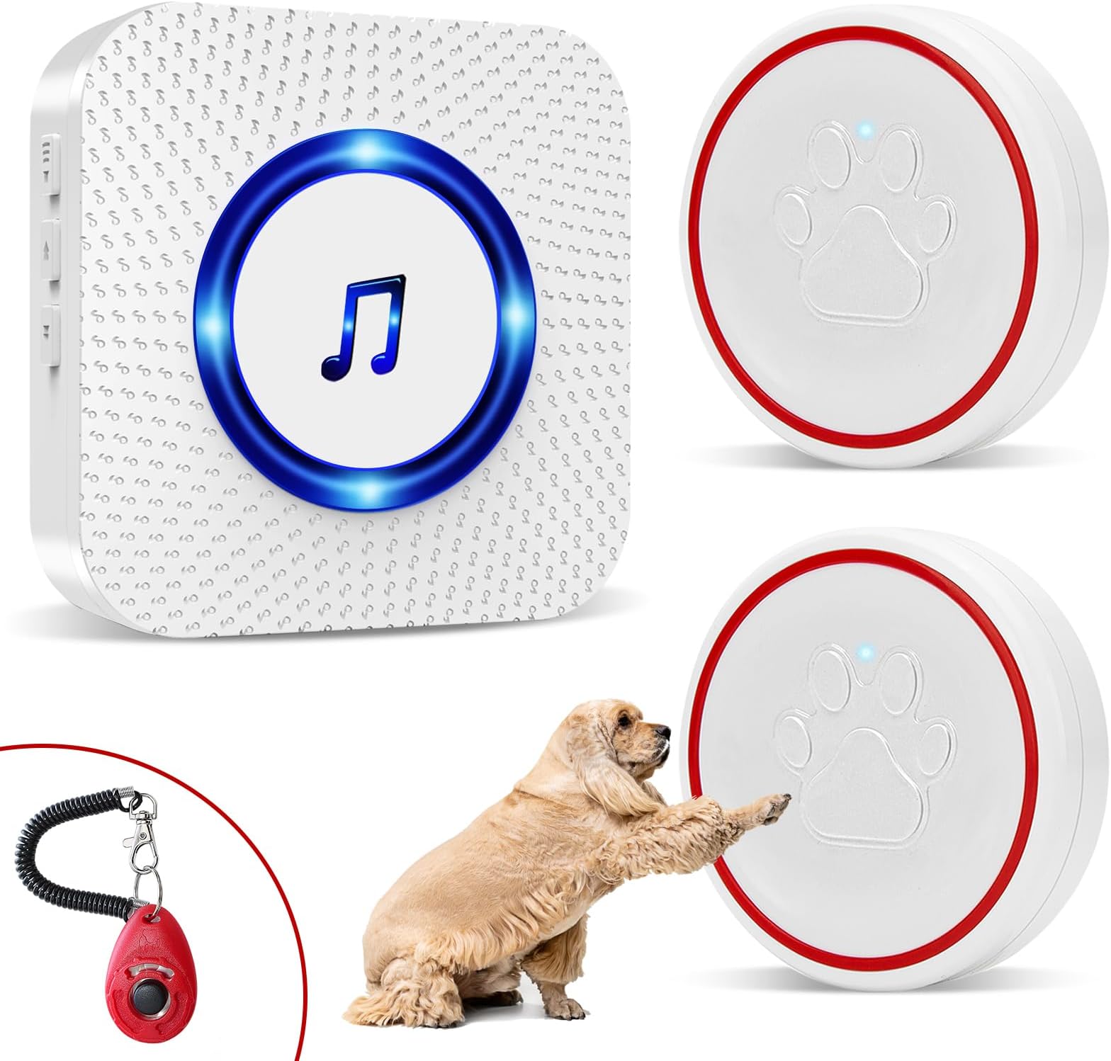 ChunHee Dog Door Bell Doggie Doorbell Puppy Training Dog Bells