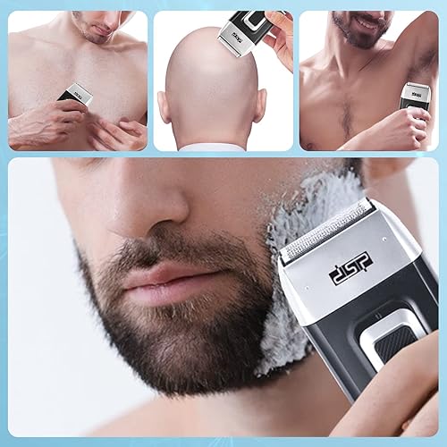 Miniatura 5 de DSP Afeitadora de cabeza calva para hombres, afeitadora calva para hombres, maquinilla de afeitar impermeable para afeitar, eléctrica, inalámbrica,