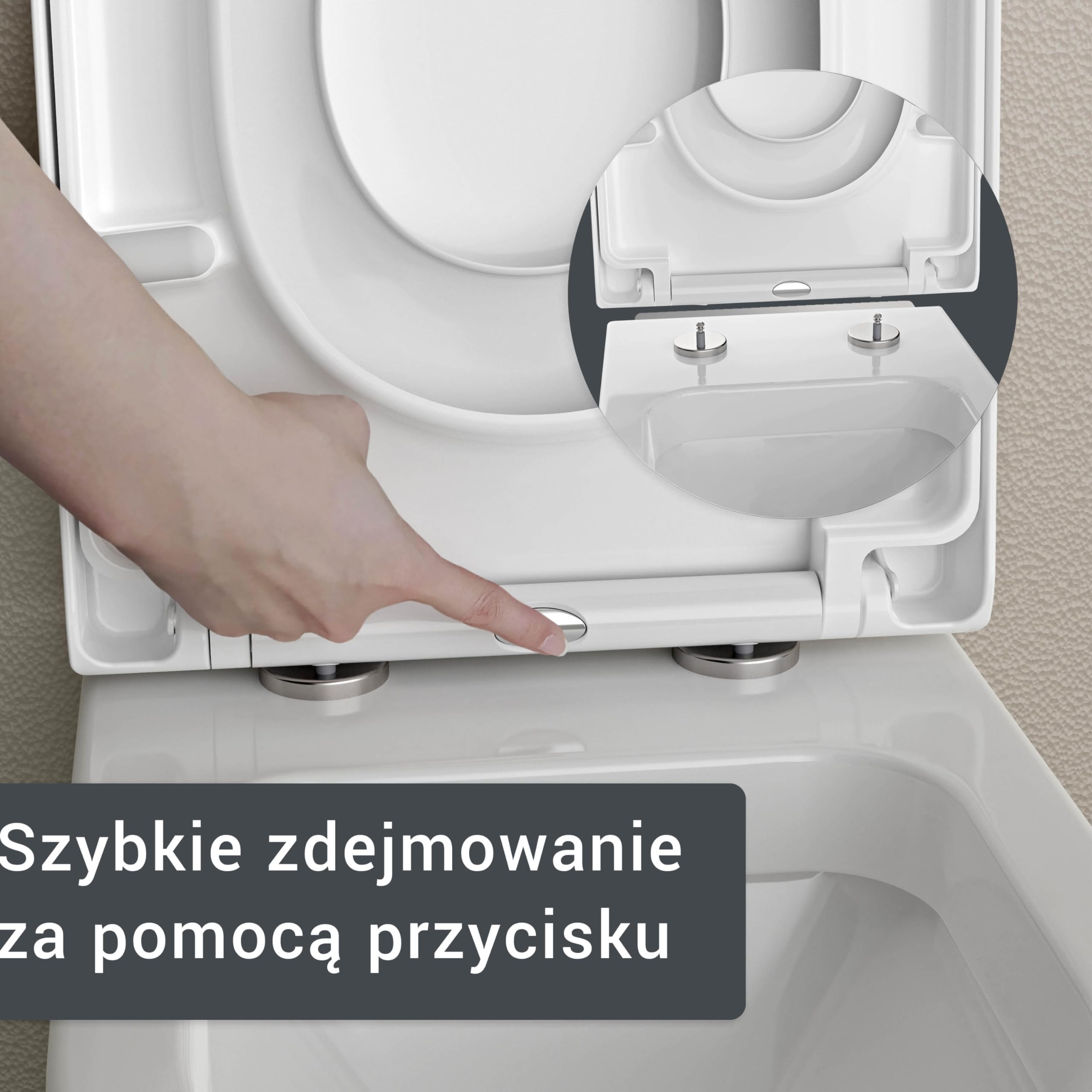 Bernstein Deska sedesowa wolnoopadająca U1006 - biały połysk