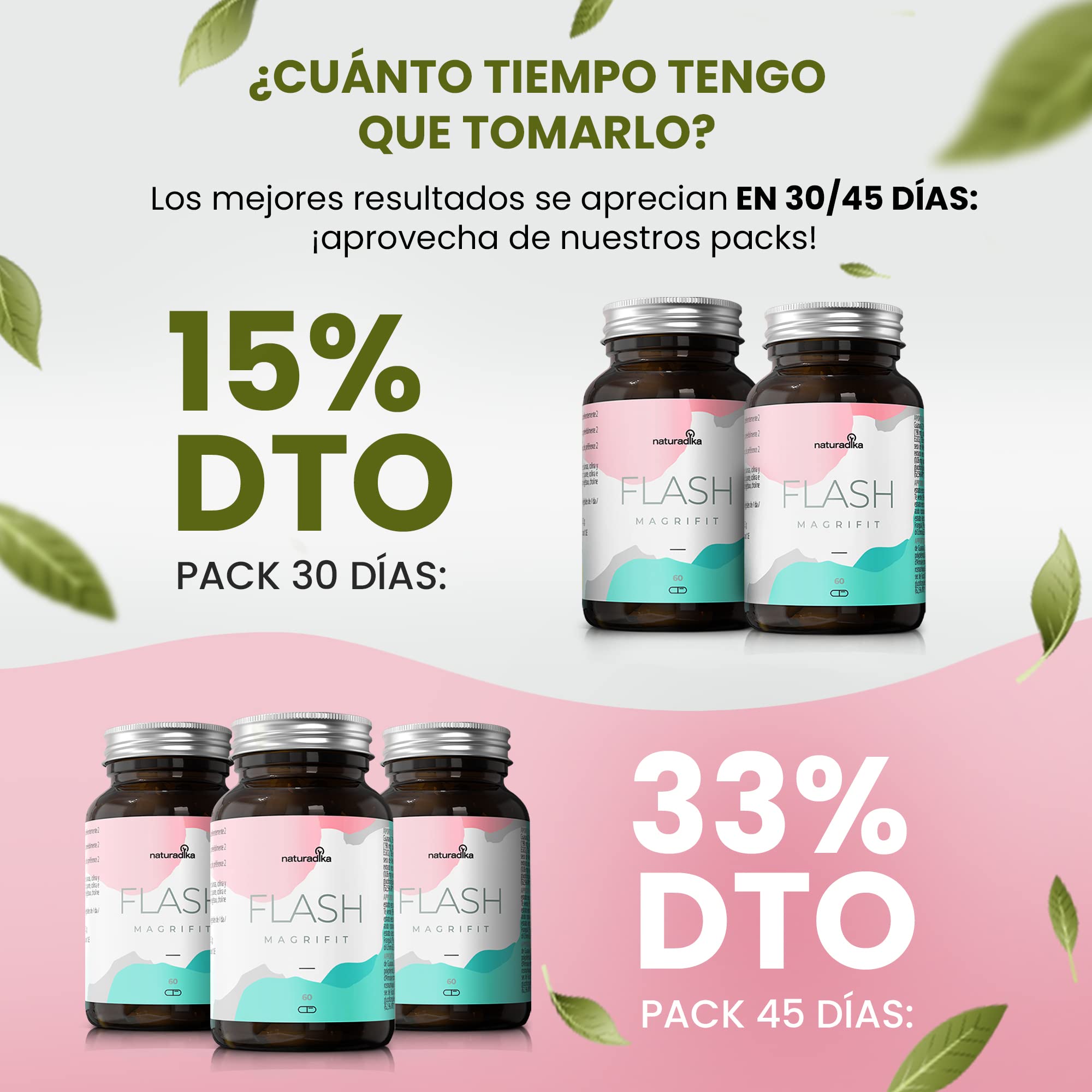 Magrifit Flash | Pastillas para Adelgazar Muy Rapido | Quemagrasas Efectivo para Mujer (15 días - Oferta Estándar)
