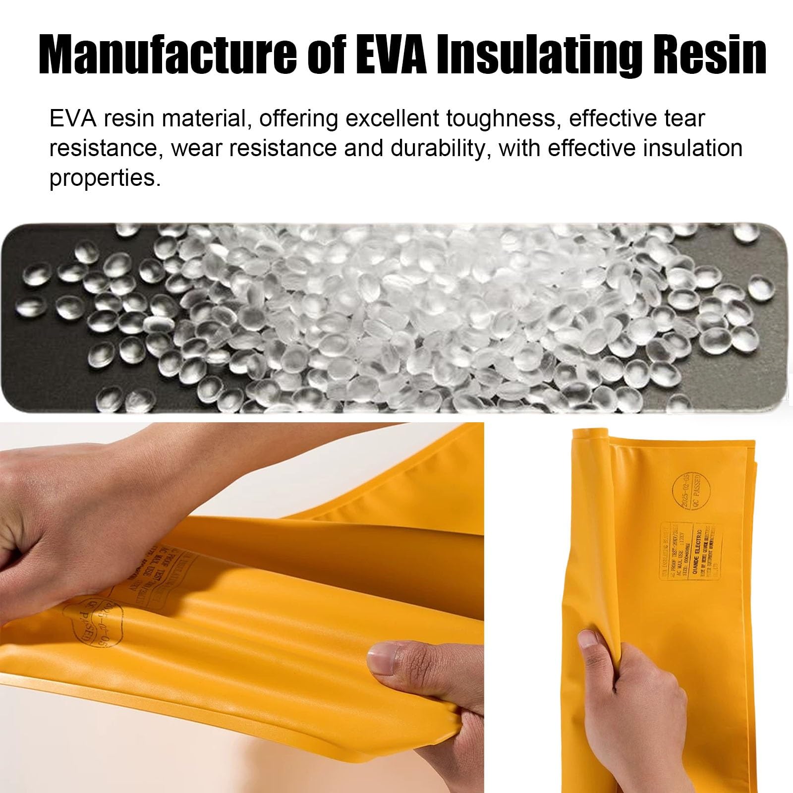 Coperta elettrica isolata elettrica 0.4KV nominale ignifugo impermeabile coperta elettrica per protezione di sicurezza 600x800mm del guardalinee