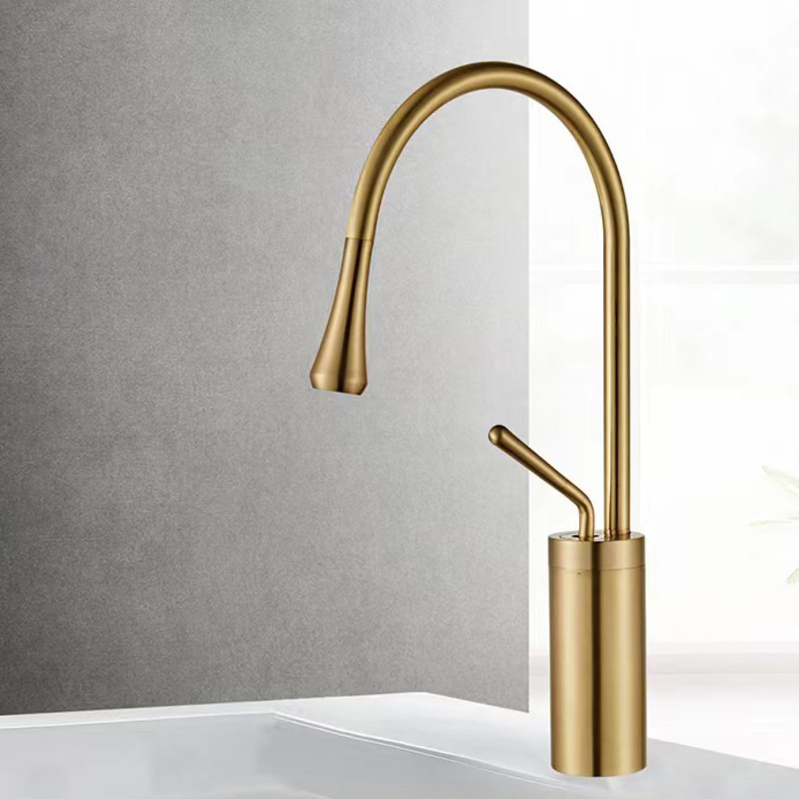 Grifo para Lavabo Sobre encimera De Latón 19 CM Sobre Caño