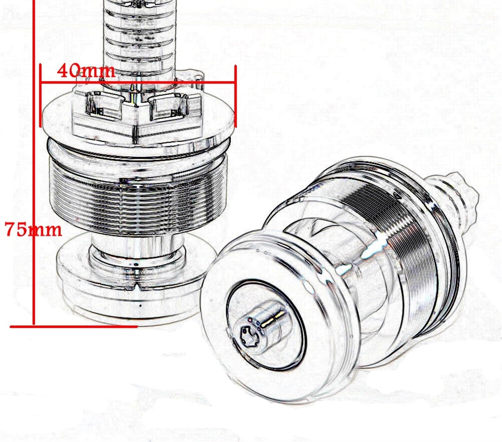Tappo di precarico forcella adatto for Kawasaki Z650 Z750 ER6N ER6F Ninja 650R 400R ER4F Vulcan S650 ZRX 400 ZEPHYR 750 ZR750 Bullone forcella regolabile(Red)