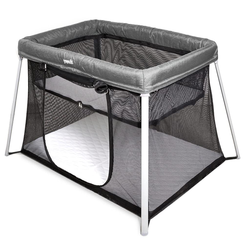Lit parapluie de voyage Parc bebe pliable 2 niveaux Youpala Zephir Couleur - Gris