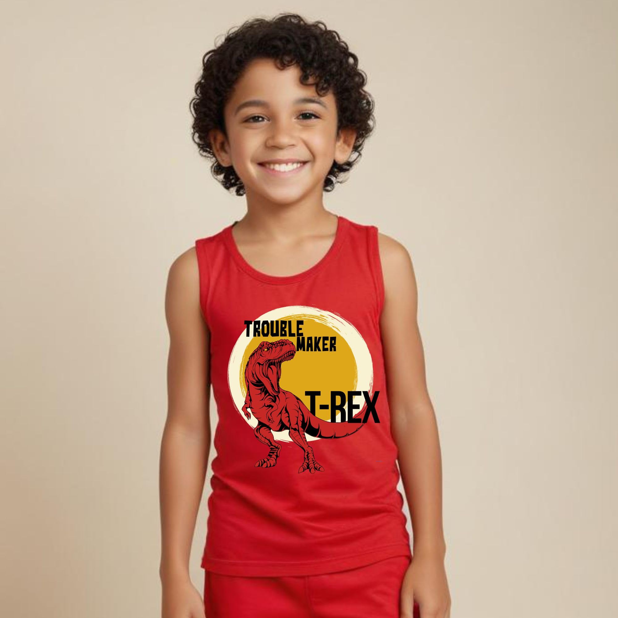 minicult Boys Cotton Regular Fit Vests and Gilrs with Fun Chest Prints(Pack of 3 )(Mix Print)(Black)(13-14 Years) - Image 4 thumbnail