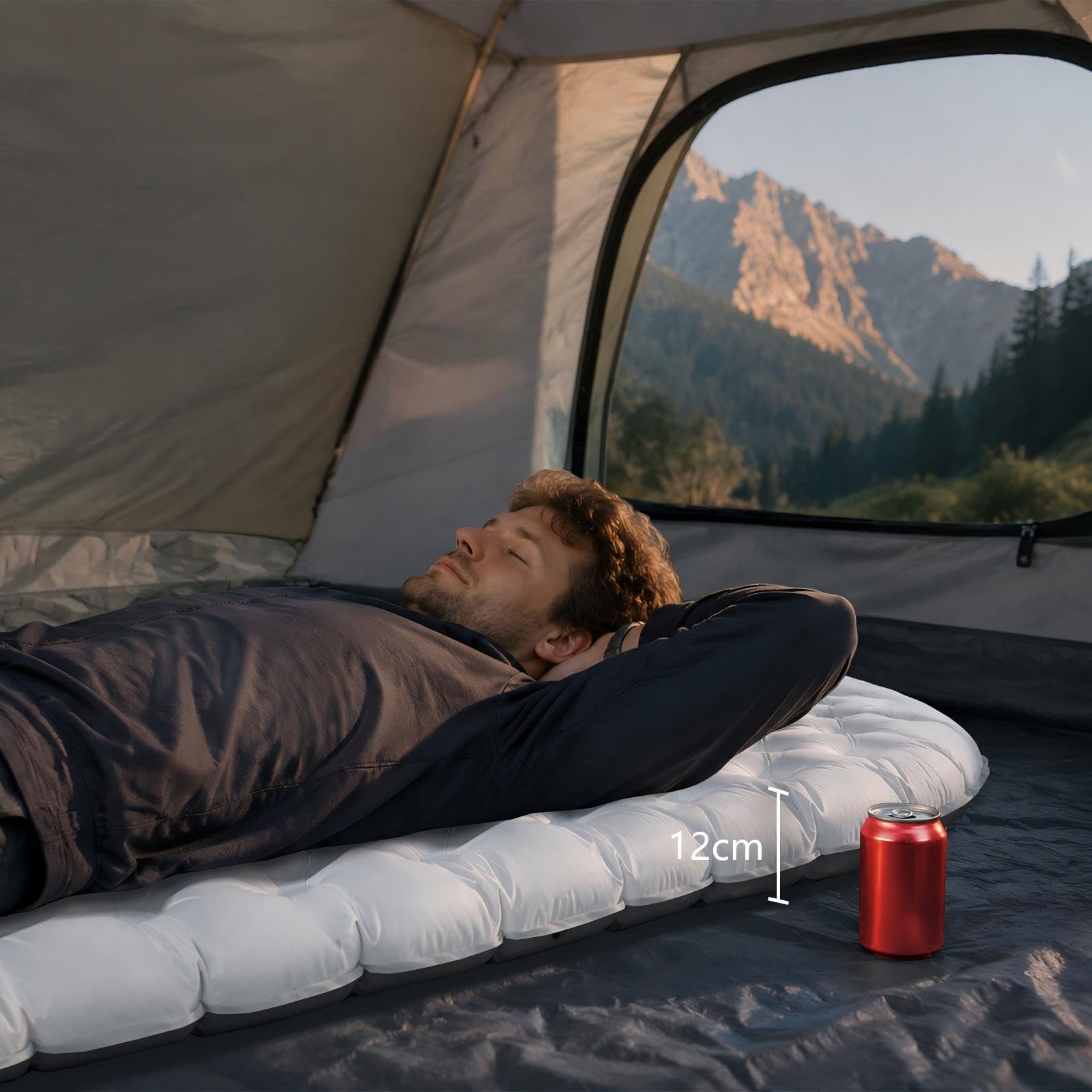 Night Cat Matelas Gonflable Léger: Matelas Gonflable Portable 9.0 R-Value 4 Saisons Durable Confort Optimisé pour Camping Randonnée Aventures en Plein Air