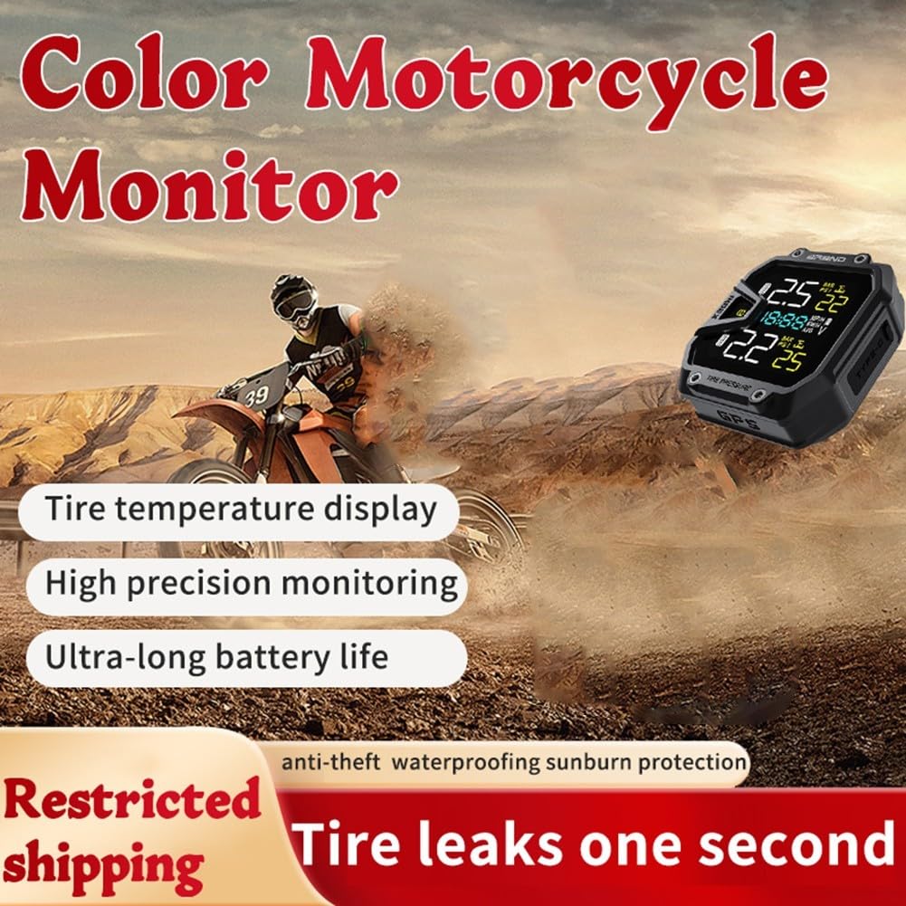 Kabelloses Motorrad für TPMS-Alarmsystem, IP65, Echtzeit, kabellos