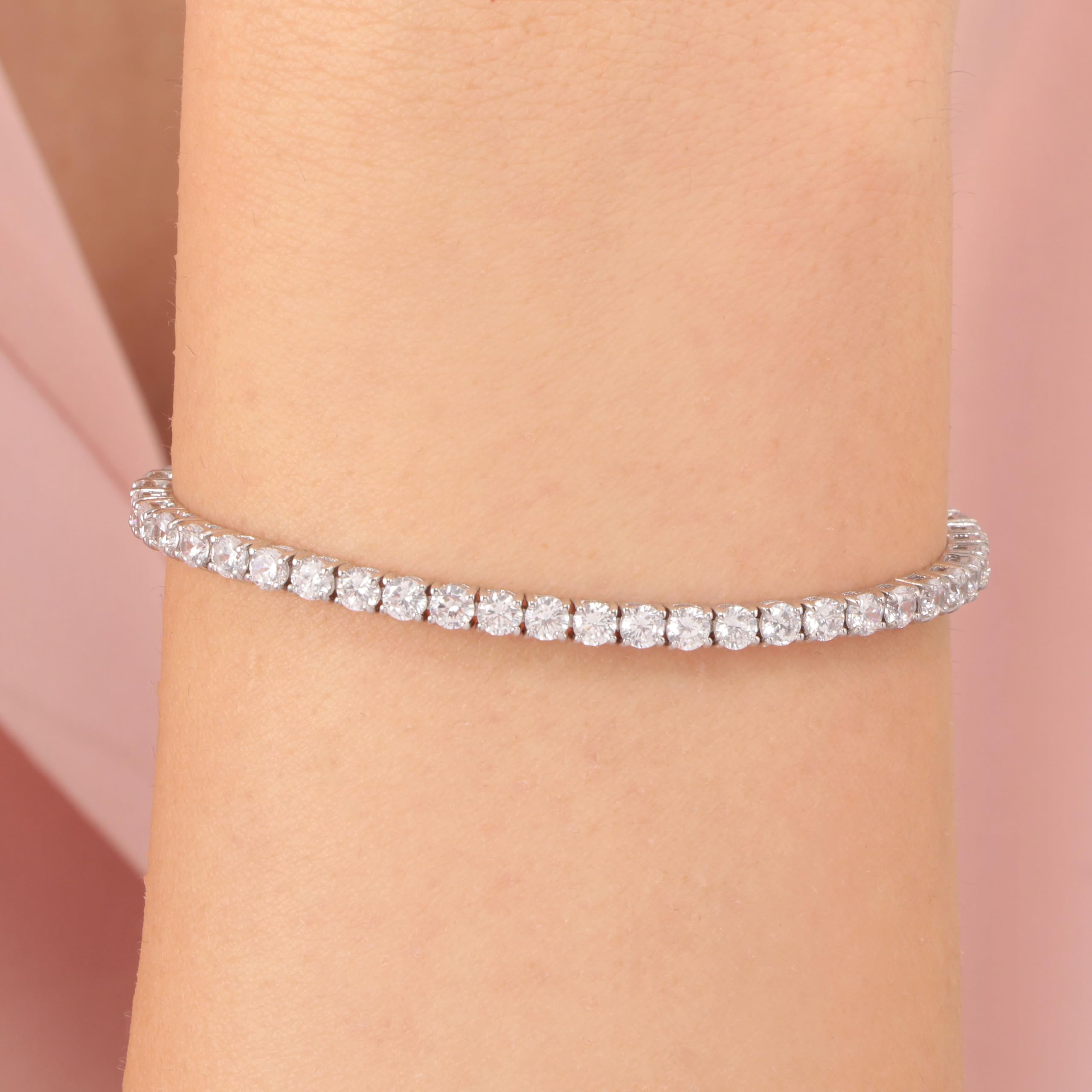 Bluespirit B-TENNIS Bracciale Donna in Argento 925, Zirconi - P.25E705000100