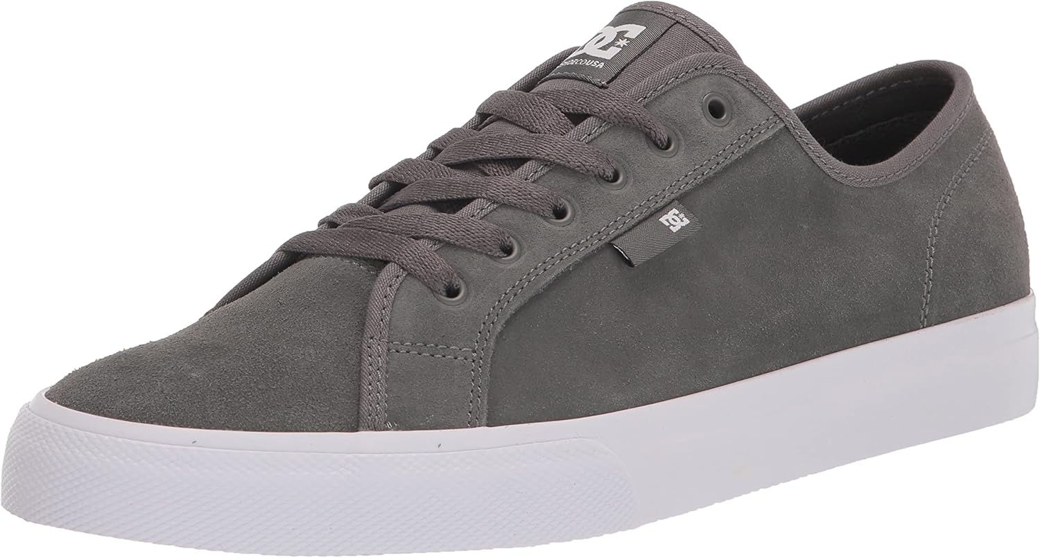 DC Men's Manual LE Casual Skate Shoe, Dark Grey, 12
