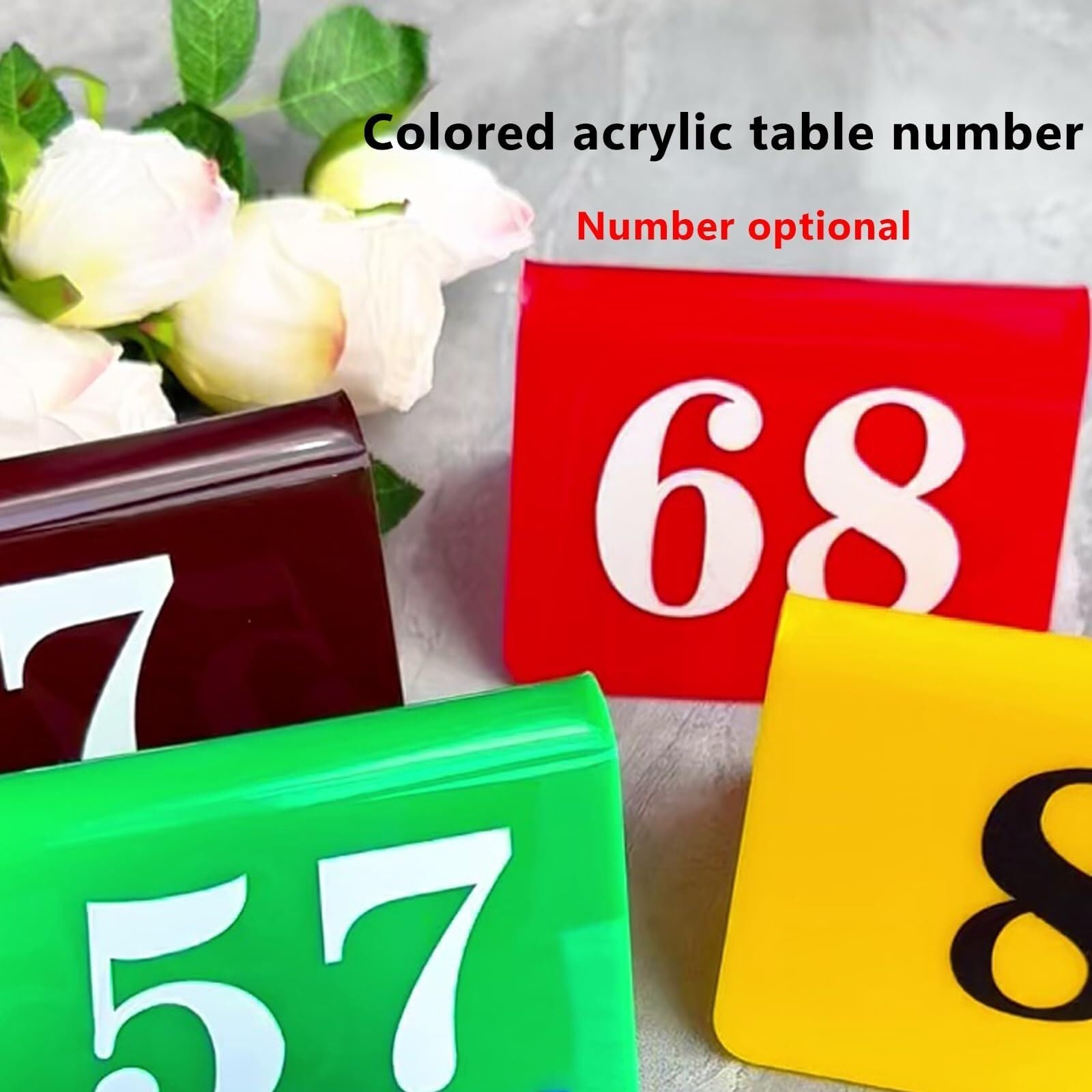 Soportes acrílicos para números de mesa para restaurantes, bodas y fiestas, juego de 10 números de exhibición para carteles de recepción
