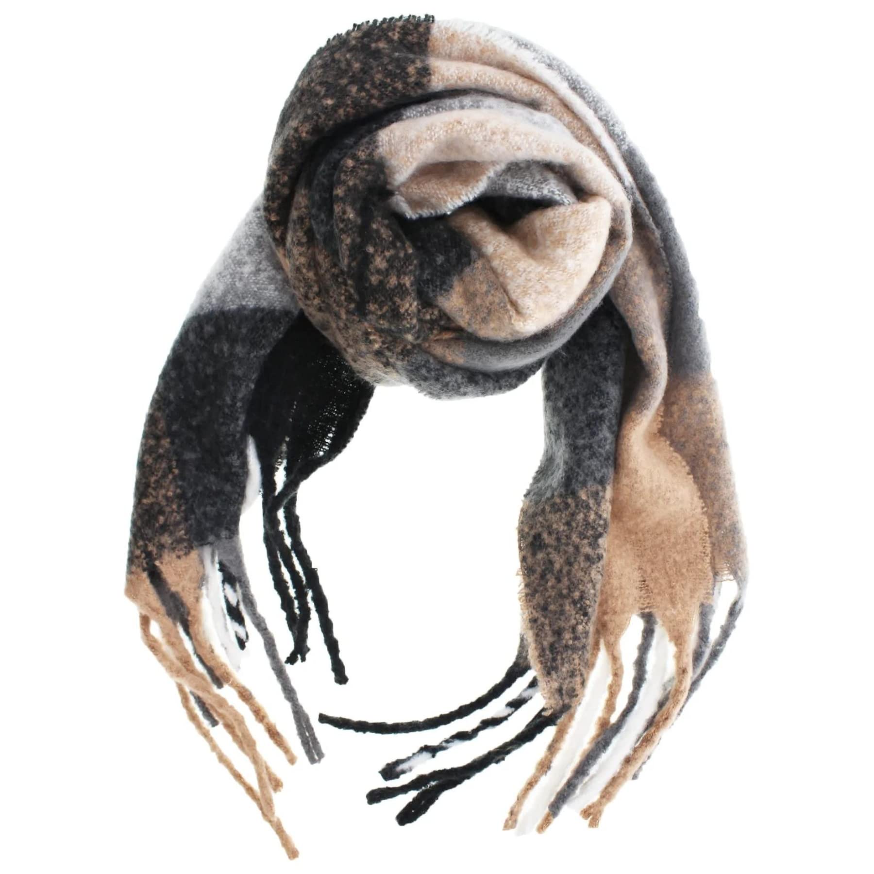 Topkids Accessories Scarfs for Women and Men, Ladies Scarf, Scarves for Women UK, Womens Scarf, Tartan Scarf, Clothes for Women, Winter Scarf for Women UK (Checkered Beige)