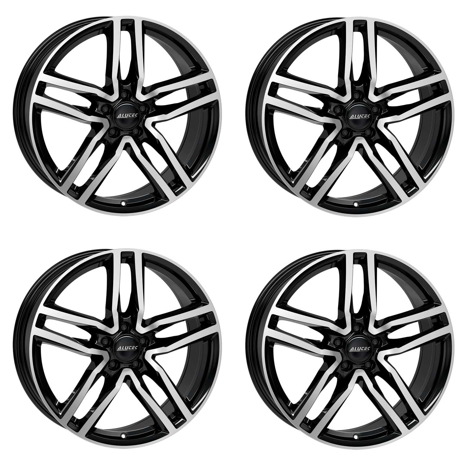 4 x felgi Alutec Ikenu 8.0Jx19 ET38 5 x 112, diamentowo-czarne, polerowane fronty kompatybilne z INFINITI QX30