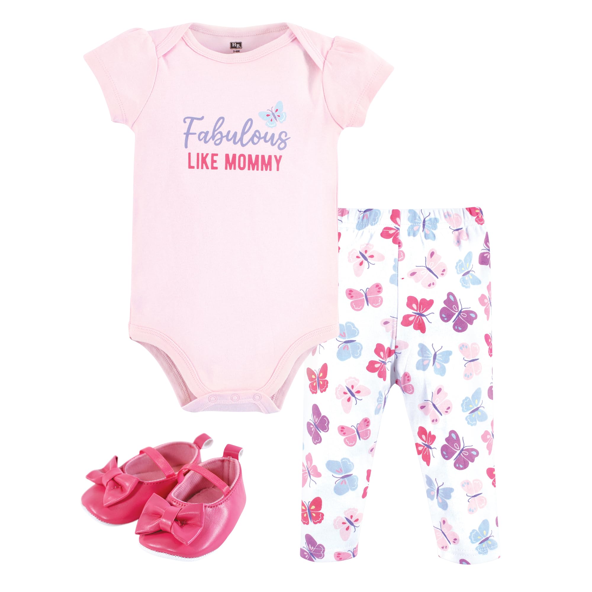 Hudson Baby Unisex Baby Cotton Bodysuit, Pant and Shoe Set