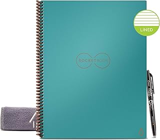Rocketbook Core Reusable Smart Notebook | Innovative, Eco-Friendly, Digitally Connected Notebook with Cloud Sharing Capabilities | Lined, 8.5
