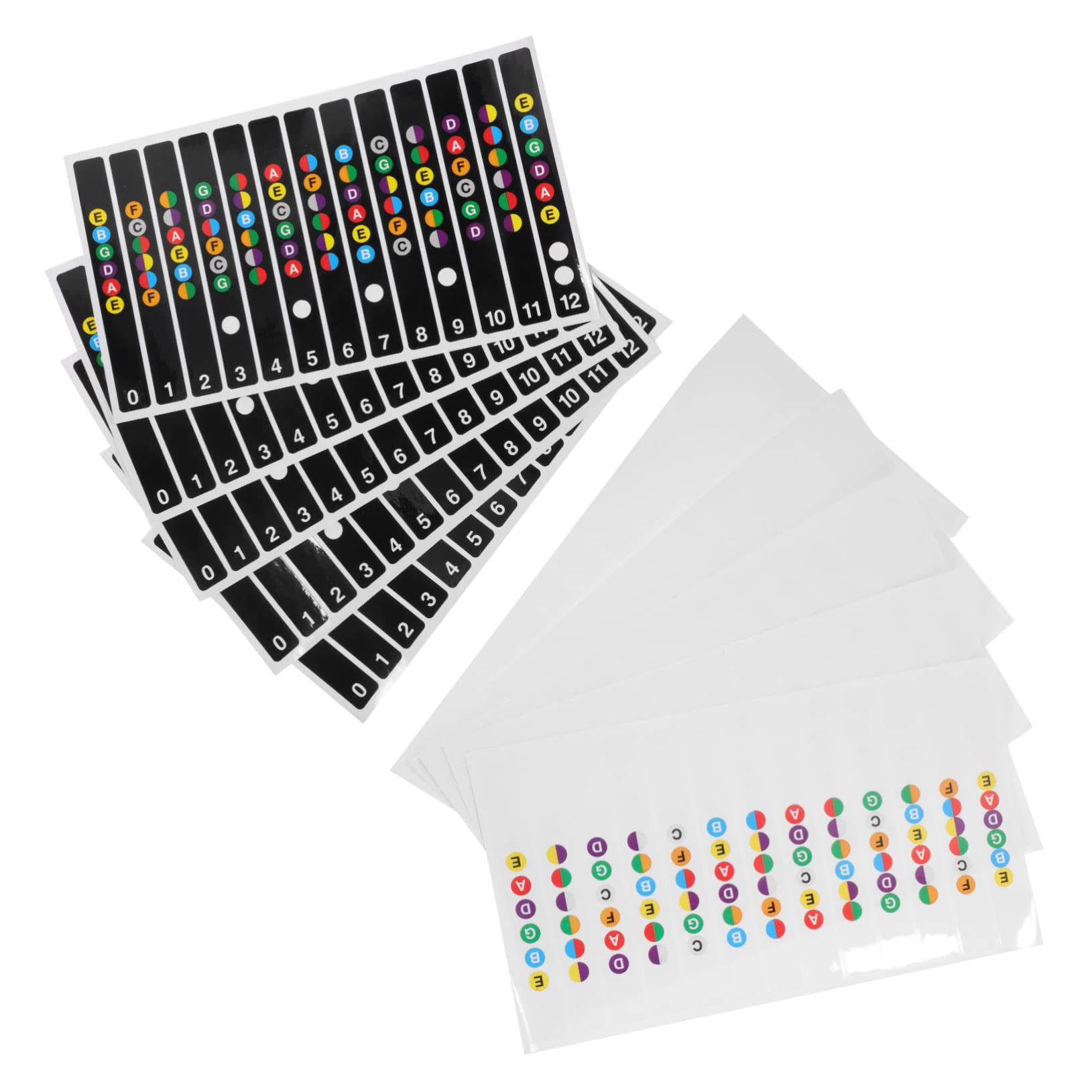 ibasenice 50pezzi Adesivi Per Tastiera Chitarra Elettrica Stickers Note Musicali Per Principianti Facili Da Applicare e Visibili Per Apprendimento e Pratica Della Chitarra
