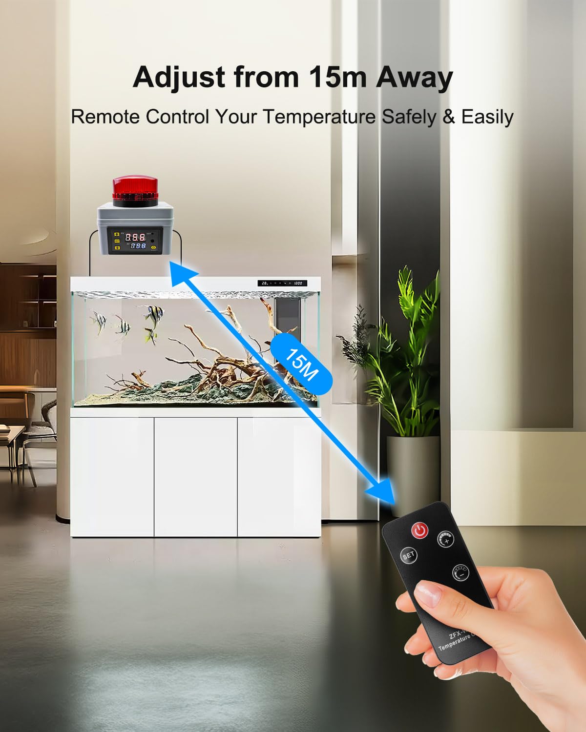 Monitor digital de alarma de temperatura de 12 V con control remoto, alerta de temperatura alta/baja de 120 dB, sonda de sensor impermeable, termómetro de temperatura de -50 ℃-110 ℃ para refrigerador