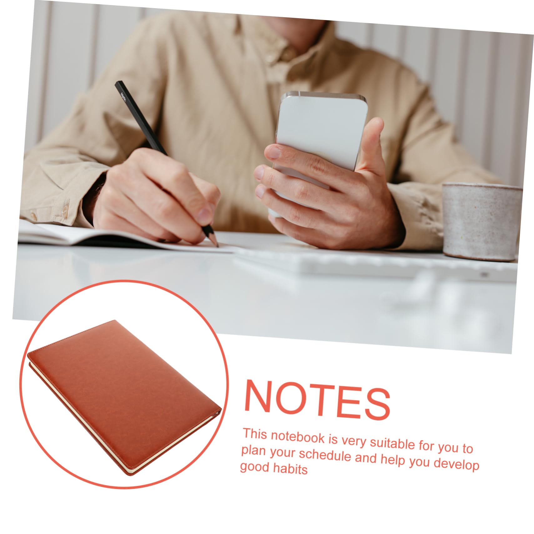 Amazon | TEHAUX A4罫線入りプランナーノート 大判 Puレザー製 計画