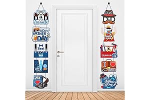 Happy Fathers Day Porch Sign - Best Dad Paper Welcome Banner