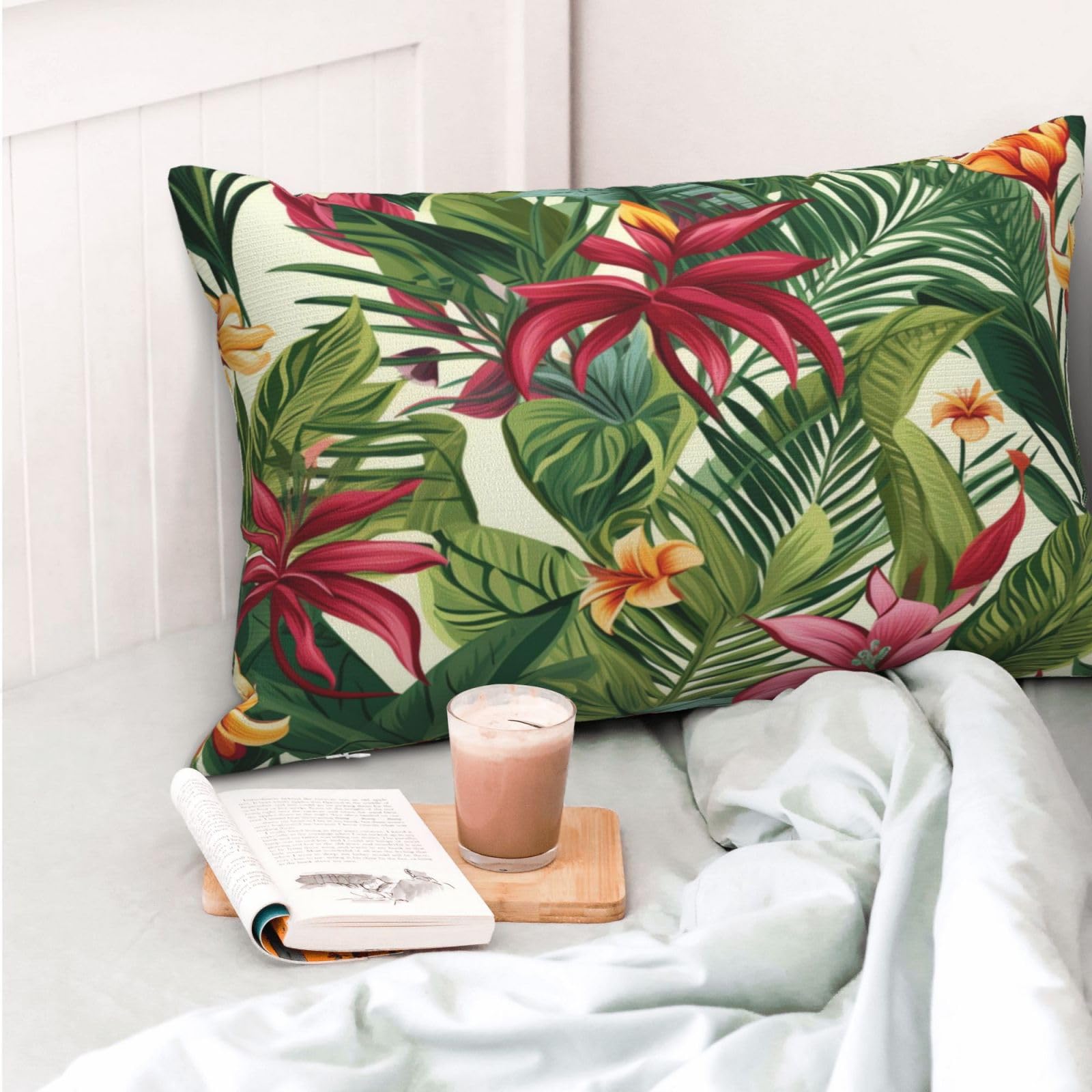 Funda Cojín 40x60 Cm Plantas Tropicales Impermeable 2 Piezas – Decora Tu Hogar O Jardín Con Estilo