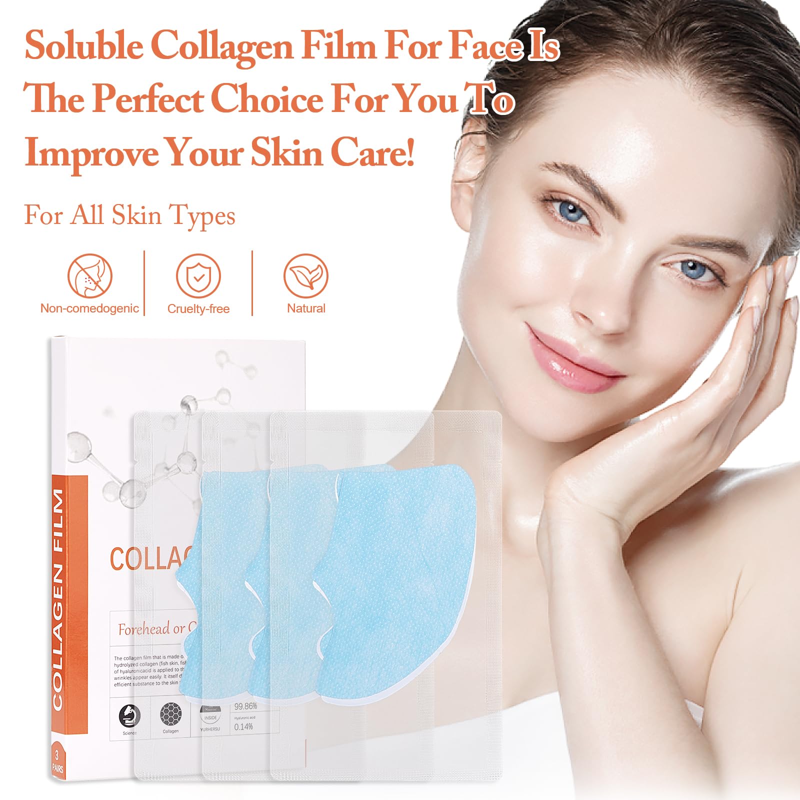 Pure Collagen Films, Collagen Mask, Highprime Collagen Film Face Mask, Korean Skincare, Face Lift Mask - Image 4