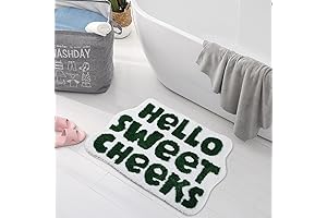 Hello Sweet Cheeks Green Bathroom Rug: A Touch of Humor for Your Bath