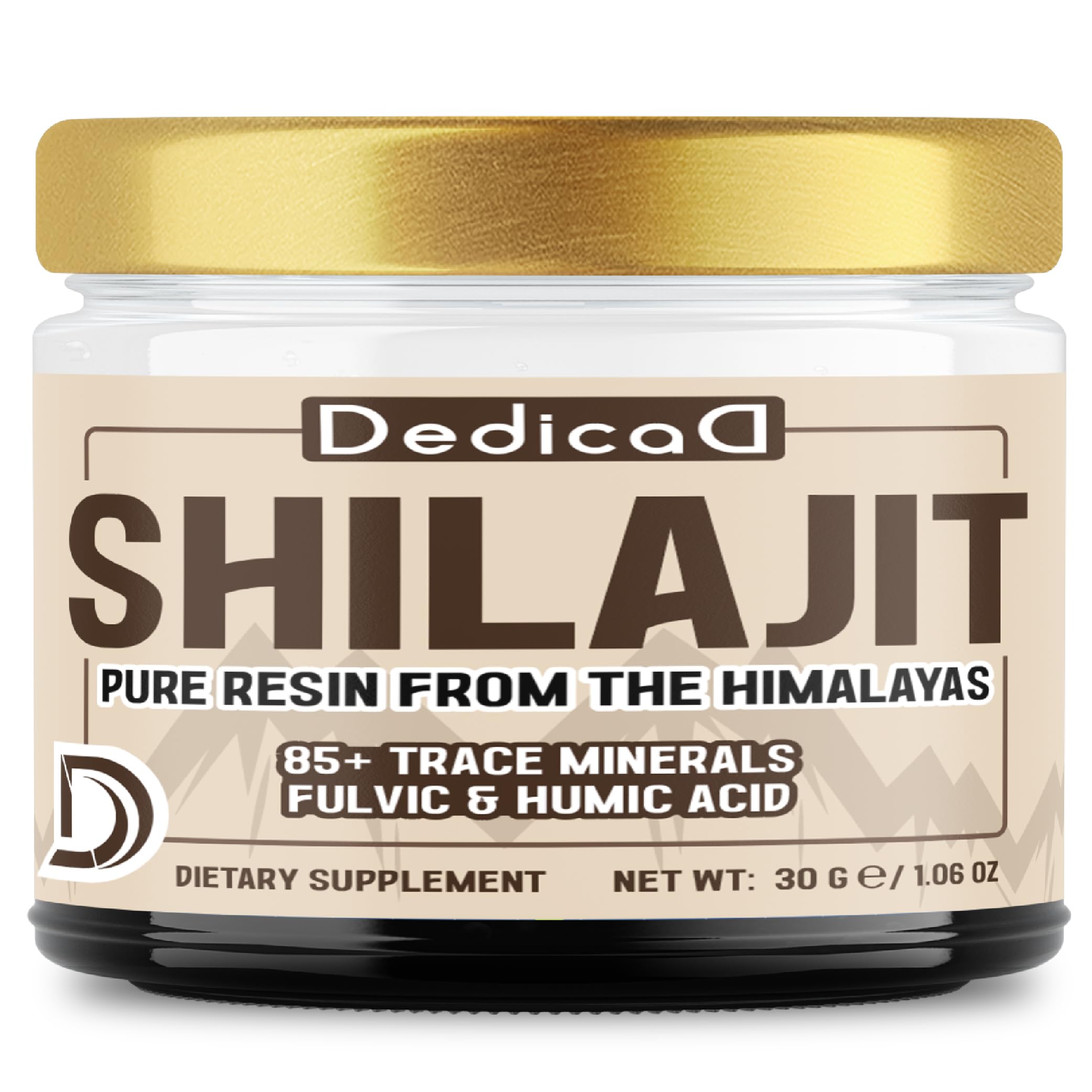 Shilajit Pure Himalayan Organic Resin 30grams - Shilajit Suppplement Contains Natural Fulvic, Humic Acid & 85 Others - 60 Servings for Body Balance, Heart, Immune Health