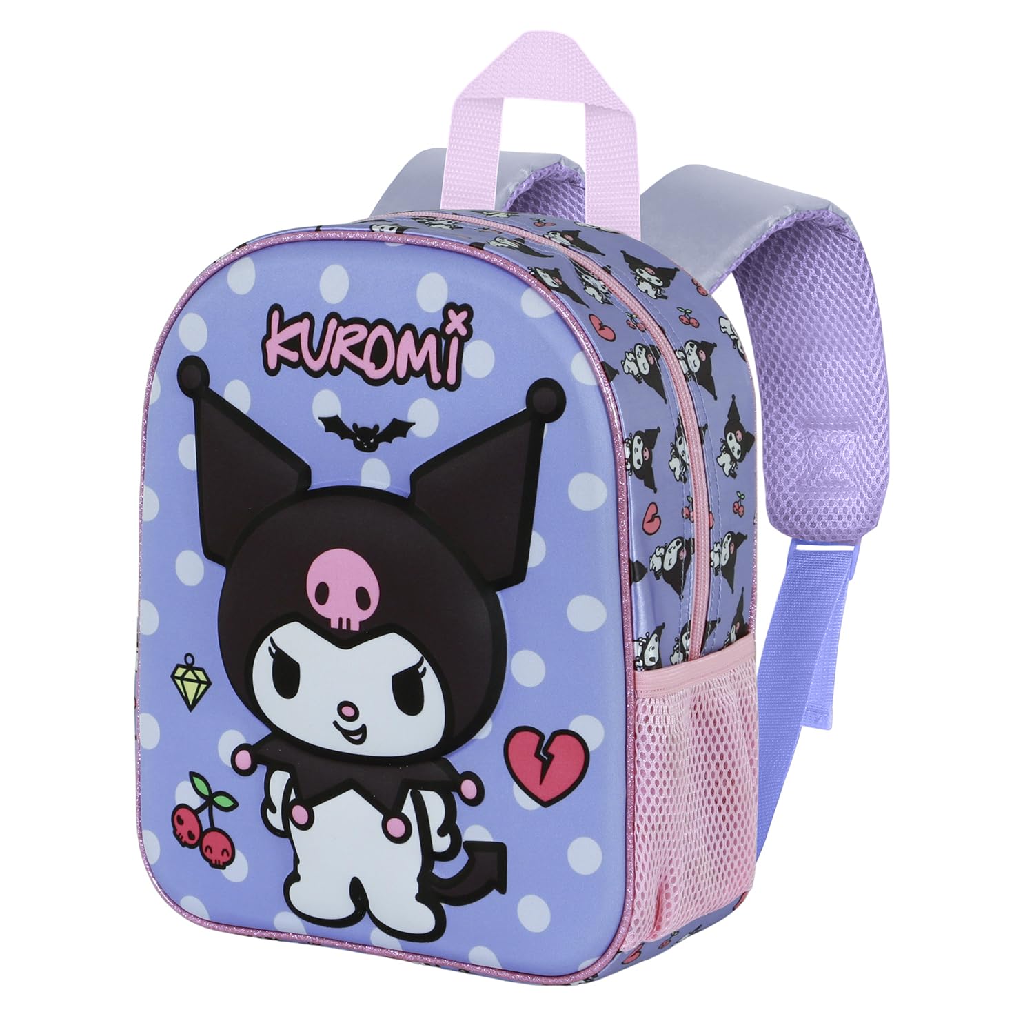 Hello Kitty Kuromi Rebel-Elite 3D Backpack, Mauve, 25 x 30 cm, Capacity 7 L