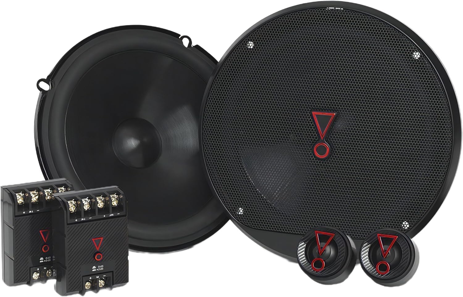 JBL Stage3 607C Sistema de sonido de 2 vías echo auto - Juego de altavoces coche Componentes de 250W JBL Pro Sound con altavoz para coche incorporado de 16 - 17 cm y tweeter