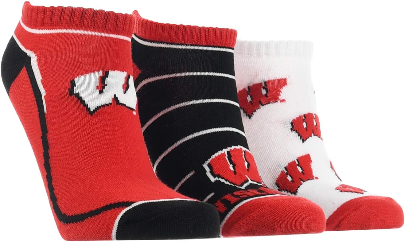 TCK NCAA No Show Socks for Men and Women, Full Field 3 Pack, Low Cut Ankle Socks College Graduation Gift