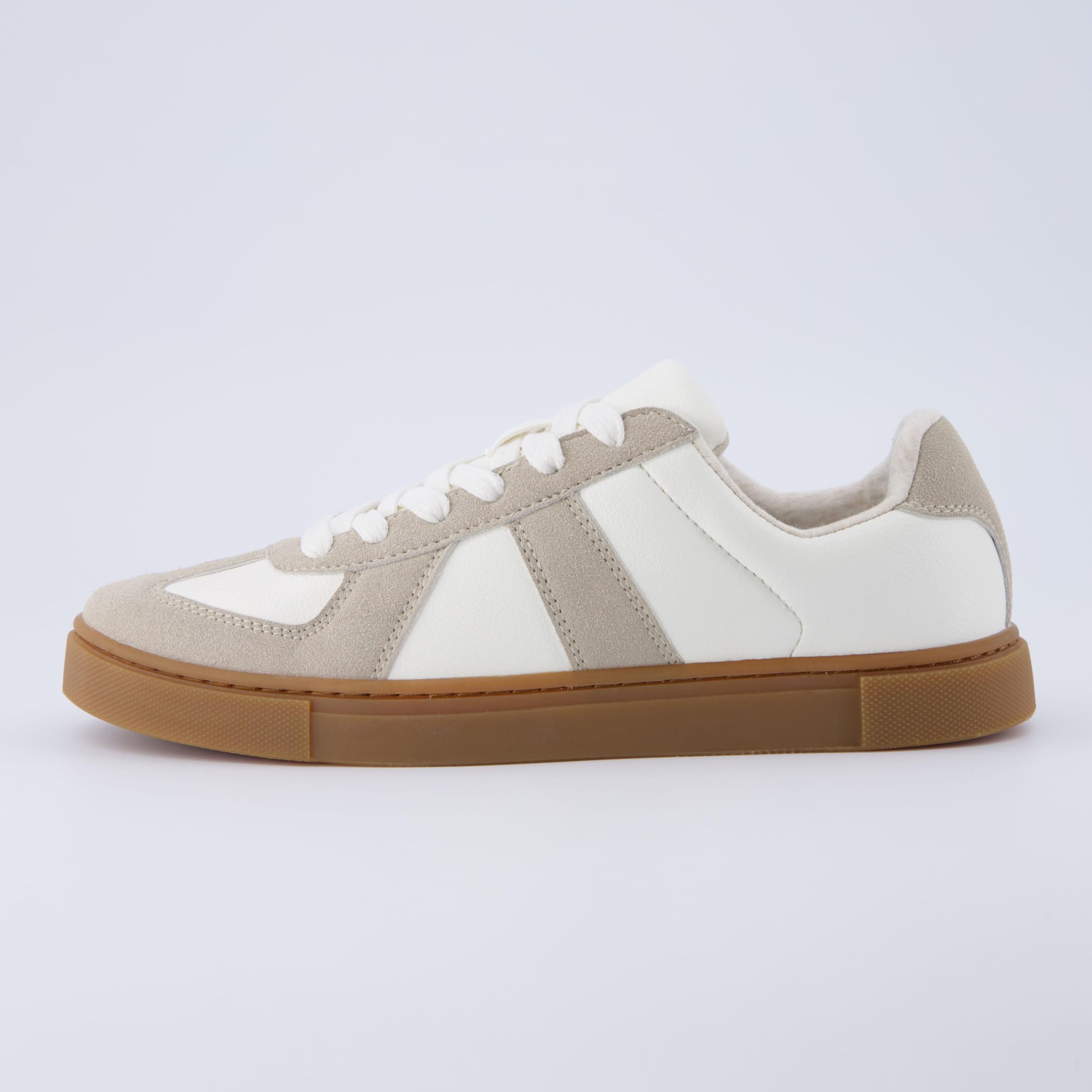 CUSHIONAIRE Zapatilla Deportiva Bailey con Cordones para Mujer + Espuma cómoda, Anchos Anchos Disponibles, Blanco/Gris 38 EU