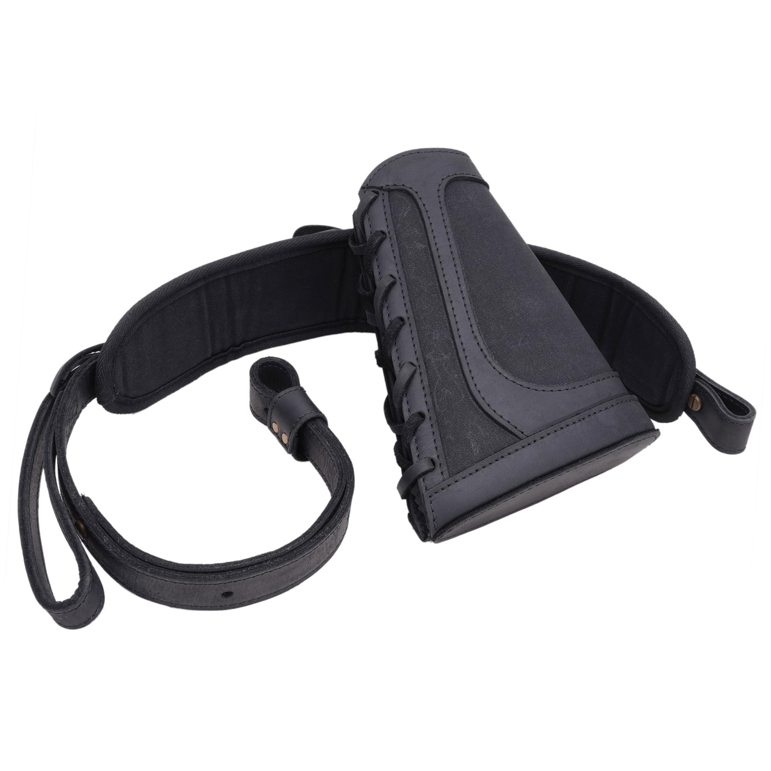 1set Rifle Cheek Rest Riser Buttstock with Matched Gun Sling Ammo Shell Holder for .357 .30-30 .35 .38cal