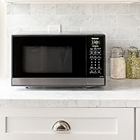 Vista 3 de Panasonic NN-SB438S Horno de microondas compacto, 0.9 pies cúbicos, Acero inoxidable negro