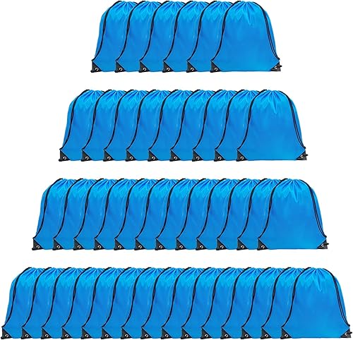 GoodtoU Bolsas de cordón Mochila con cordón Bolsas de cincha Mochila de cuerda a granel Bolsa de deporte Nylon Draw String, Azul, Cordón