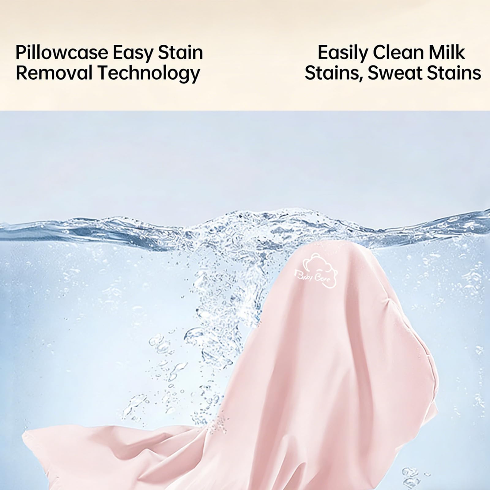 PANGBOER Memory Foams - Cuscino cervicale per bambini, con copertura rinfrescante, per chi dorme sul lato posteriore e sullo stomaco, cuscino a nuvola per bambini