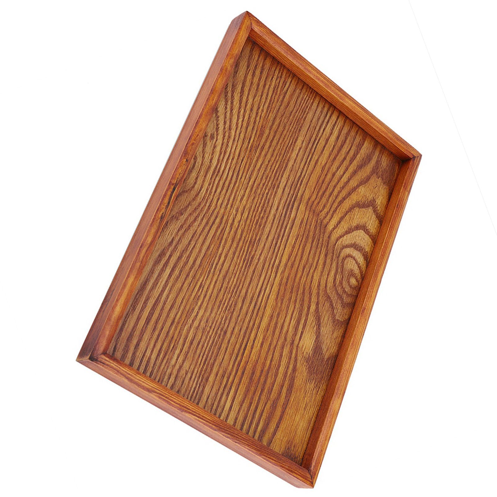 Vassoio da portata rettangolo in legno vassoio da tè piatto da portata snack piatto di conservazione alimenti per hotel casa(30 * 20 cm)