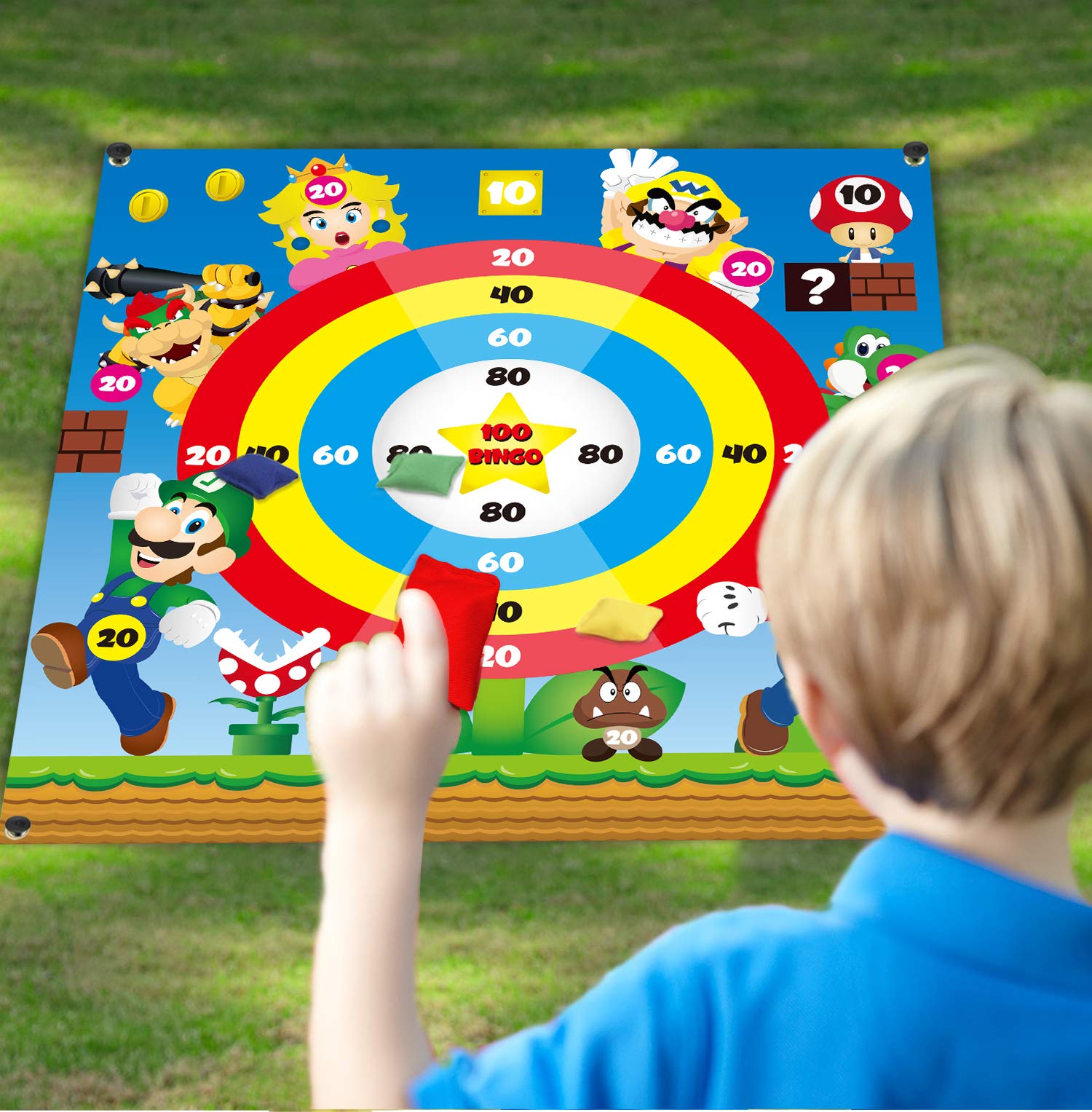 Buy Xqumoi Mario Brothers Lawn Darts Game Set, Fun Throwing Bean Bags