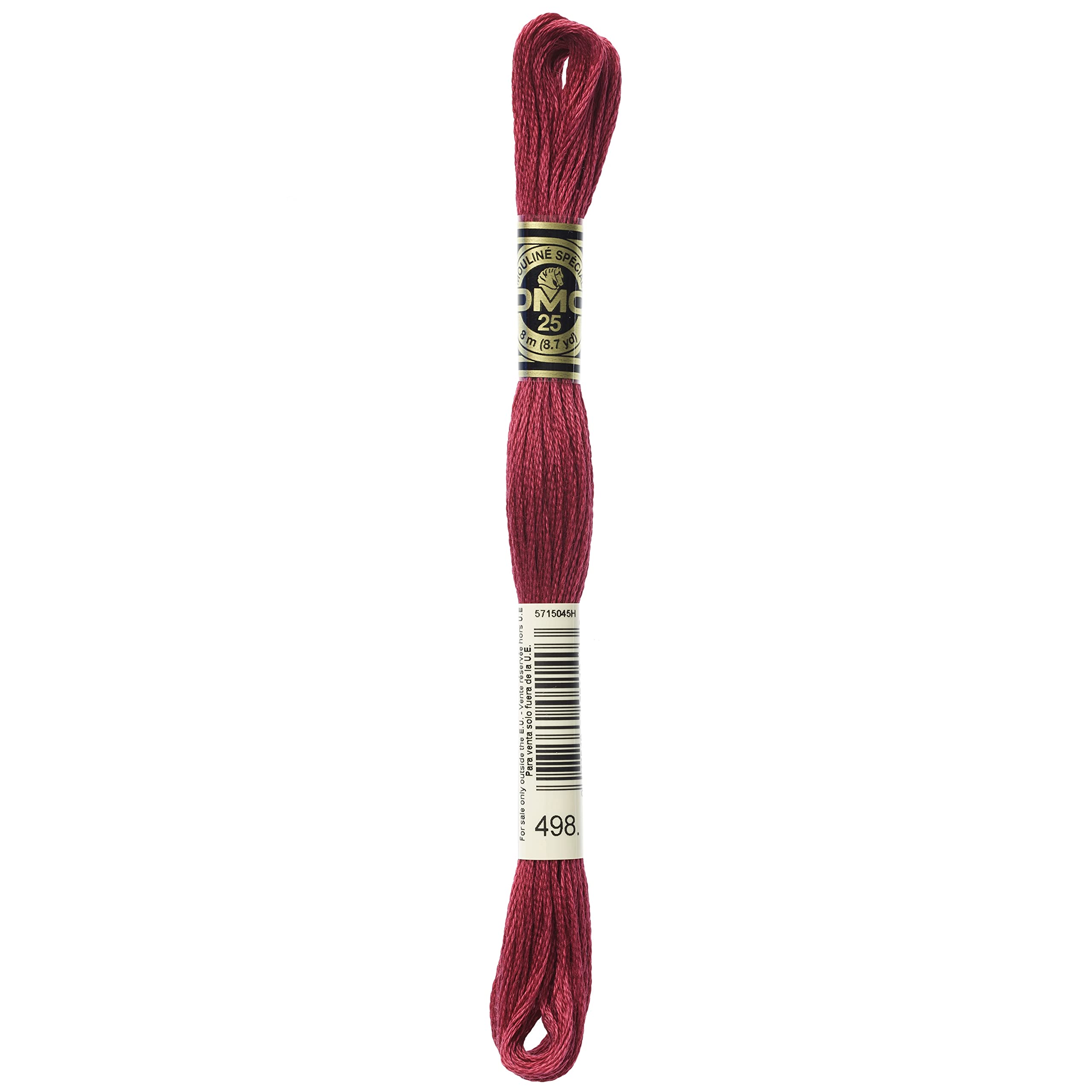 Dmc 117-498 Six Stranded Cotton Embroidery Floss Dark Christmas Red