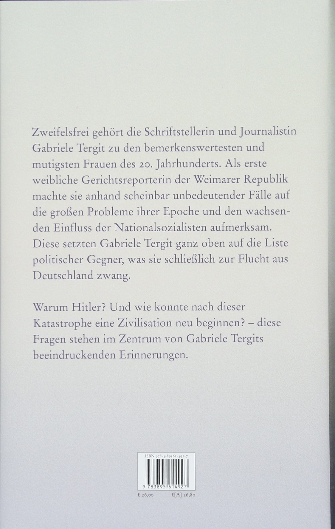 Etwas Seltenes überhaupt: Erinnerungen