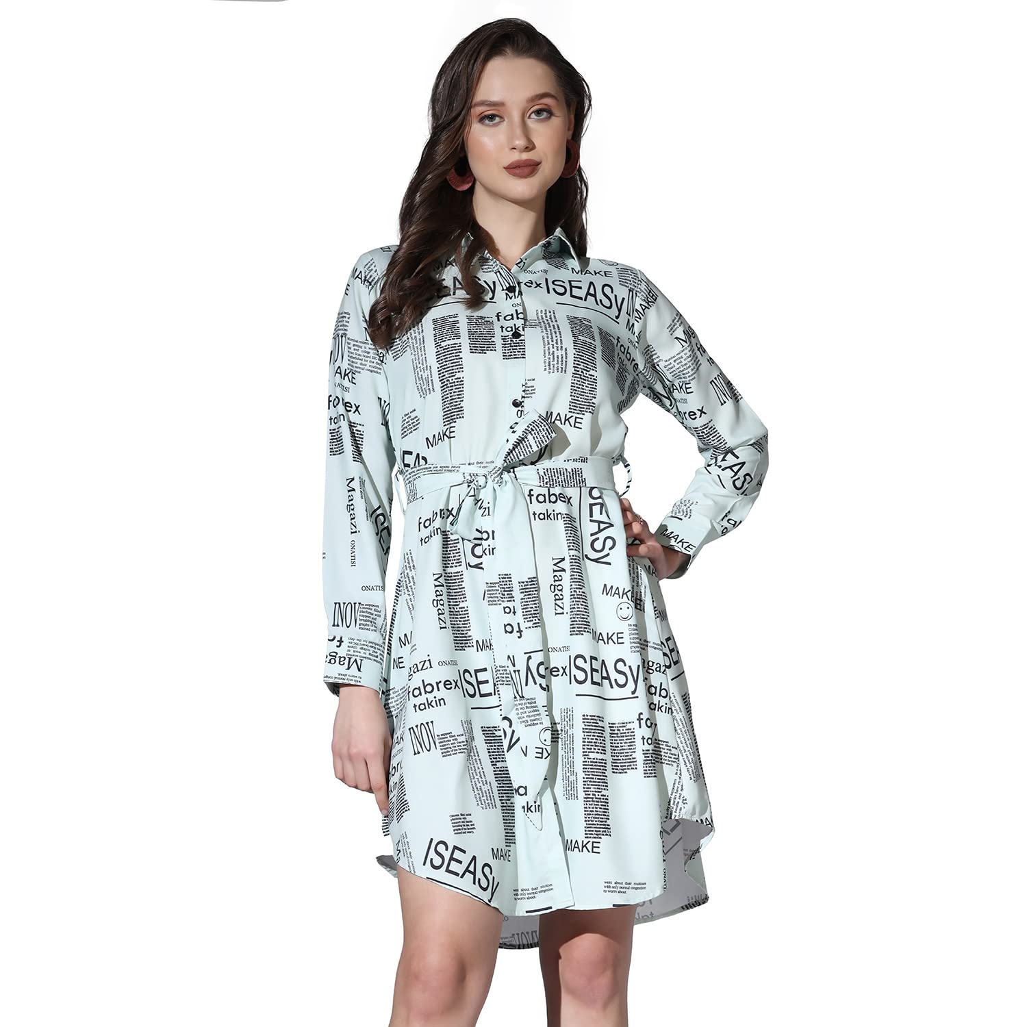 Greciilooks Womens Rayon A-Line Regular Fit Dress (Pastel, X-Small)