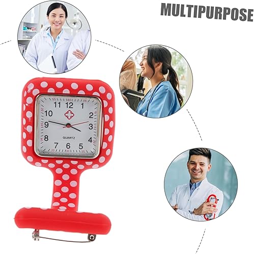 Miniatura 6 de IMIKEYA Relojes cuadrados con insignia de enfermera para mujer, collares de moda para mujer, reloj colgante para enfermera, reloj de enfermera,