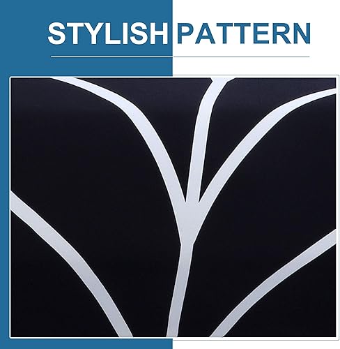 Miniatura 3 de uxcell Funda elástica para sofá de dos plazas, funda de sofá biplaza para sala de estar, muebles universales con una funda de almohada (ramas negras