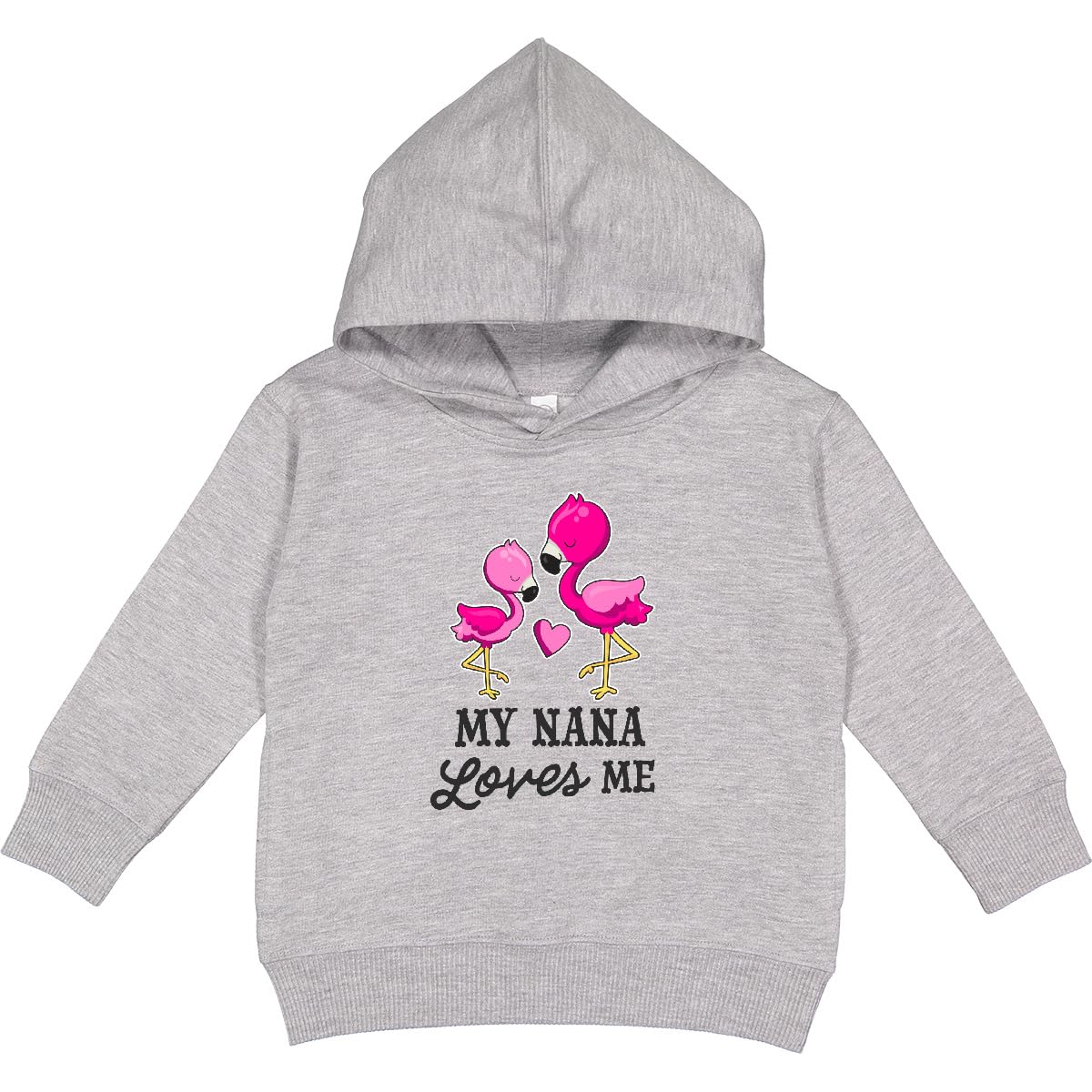 inktastic My Nana Loves Me with 2 Flamingos Toddler Hoodie 2T Heather 2f142