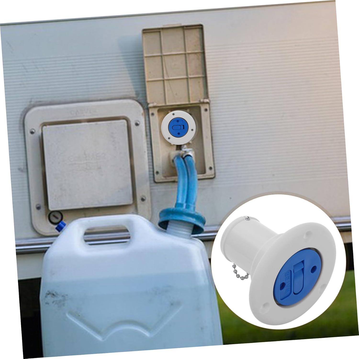 Rv Water Fill Inlet Filler Cap Easy Install Motorhome Water Tank Accessory for Trailers Campers and Yachts Design for Refueling