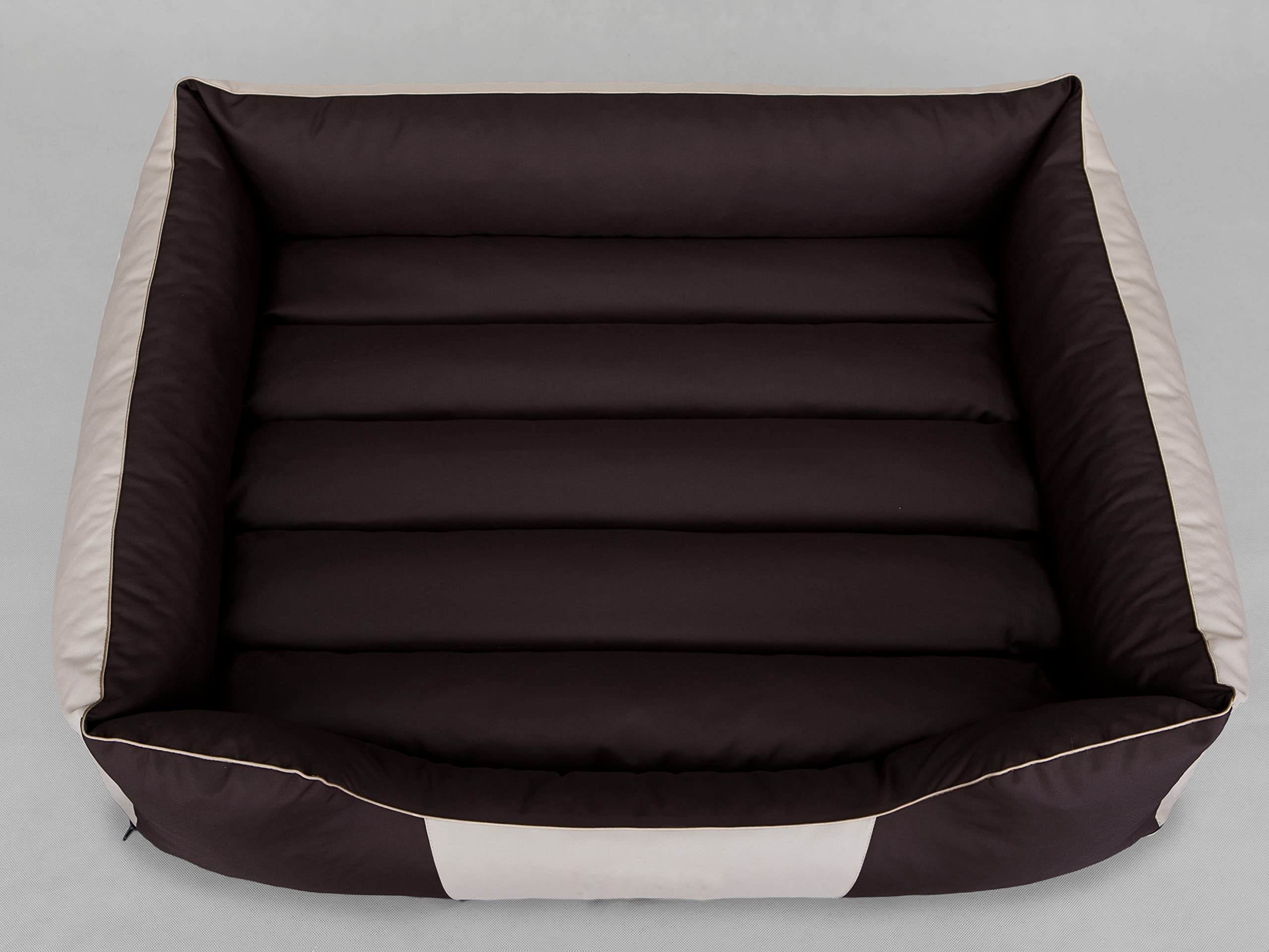 Cuccia per cani e animali domestici, cuscino per cani, letto per cani, letto per cani, materasso per animali domestici, marrone con beige, XL – 85 x 65 cm