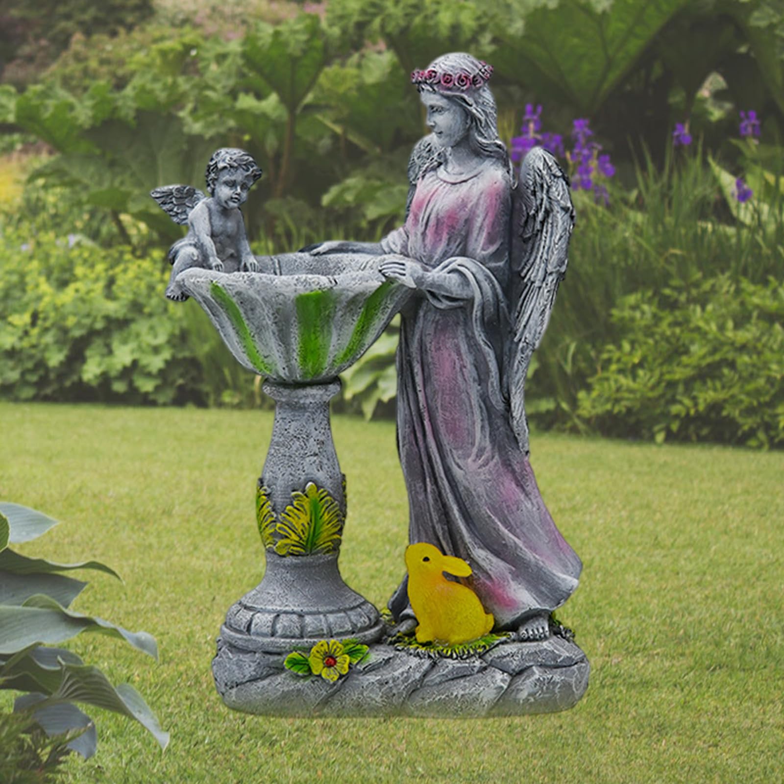 Fontana luminosa in resina per interni ed esterni, con energia solare, per gli appassionati di decorazione del giardino, regalo per casa e giardino