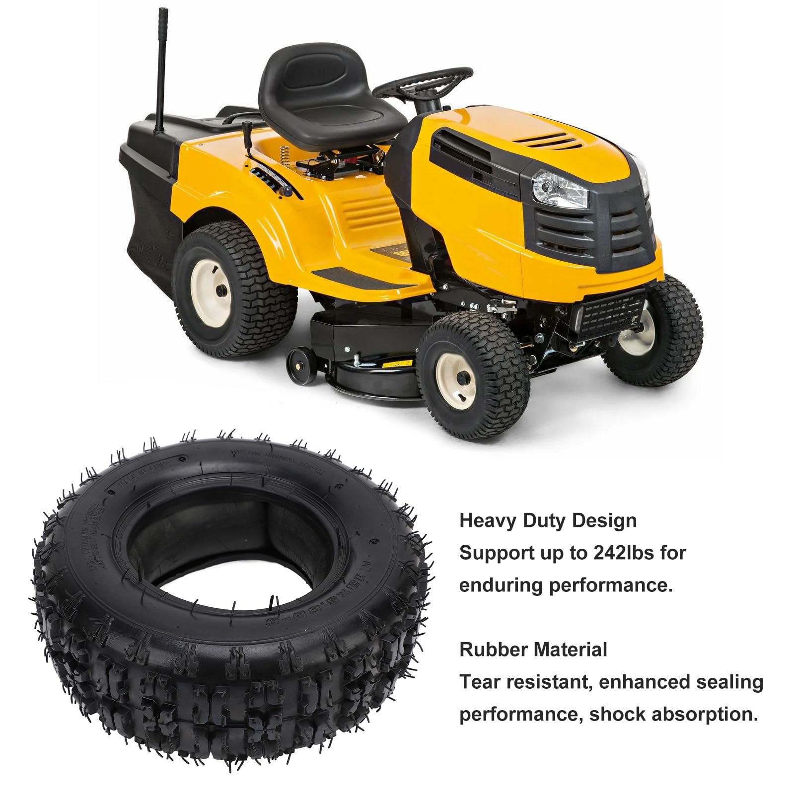 2 Sätze 13 x 5,00 6 Reifen- und Schlauchset mit gebogenem TR87-Ventilschaft, passend für Yerf Dog, Motovox, Dirt Quads, Go Kart, All Terrain Bike, ATV, Yard Tractor, robuste
